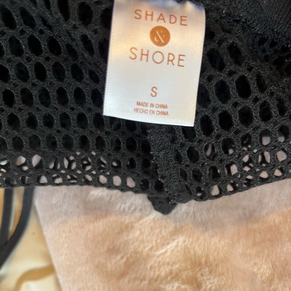 Shade & Shore Women’s Black Mesh Swim Coverup Small - Picture 3 of 6